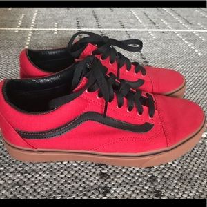 Red Vans Old school
